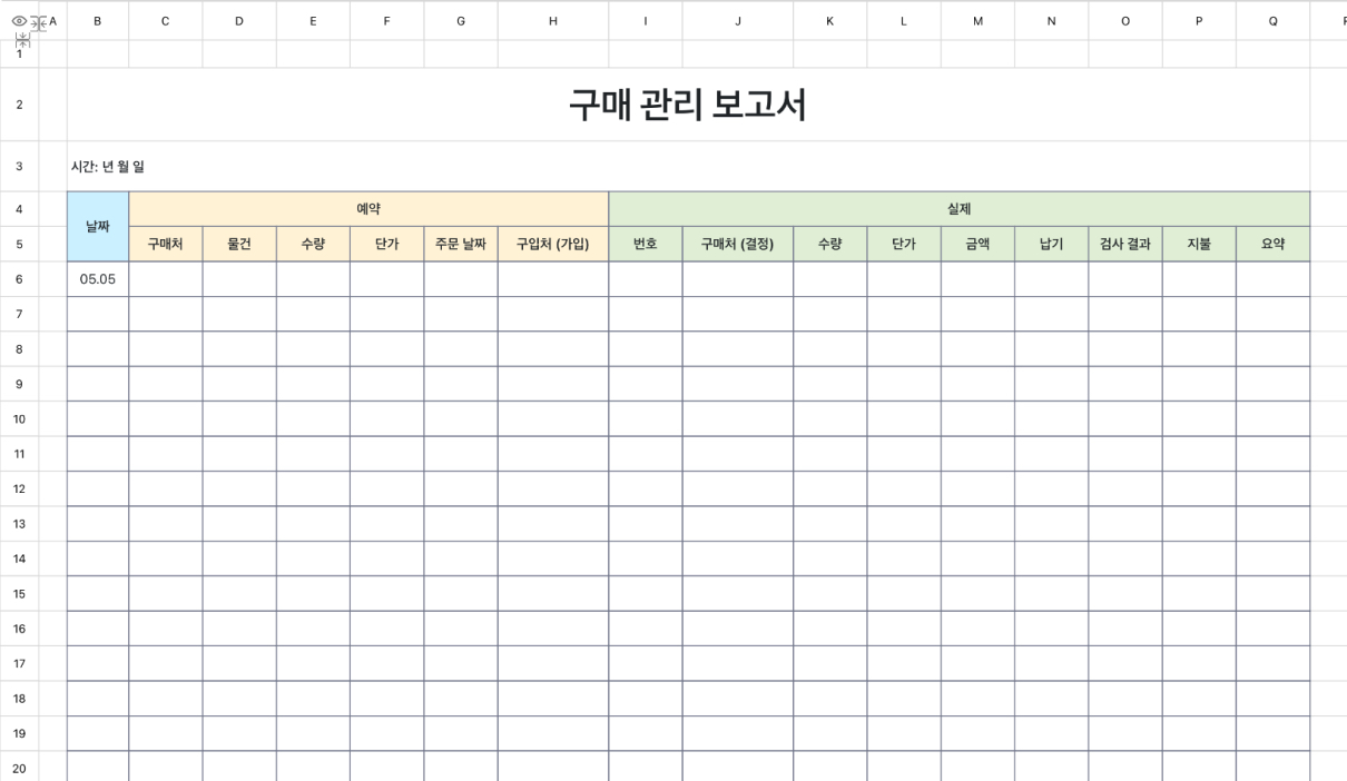 구매 관리 보고서